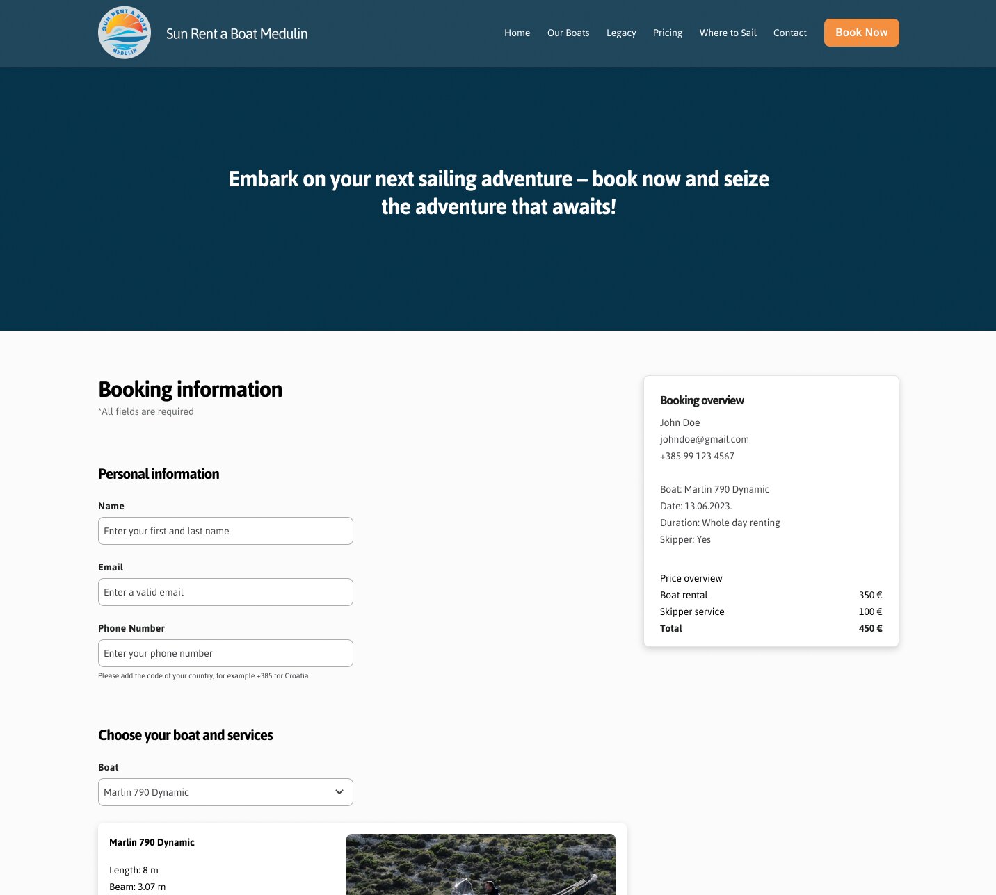 Sun Rent A Boat project thumbnail 5